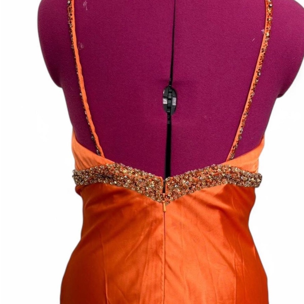Orange Rhinstone Formal Dress - Picture 6 of 6
